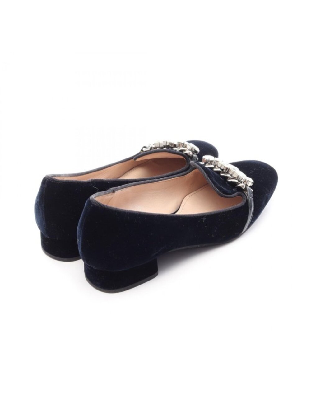 Miu Miu Bijou Black Flat Shoes - Picture 2 of 16